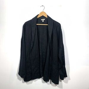 Eileen Fisher Women's Black Linen Jacket w/Pockets
